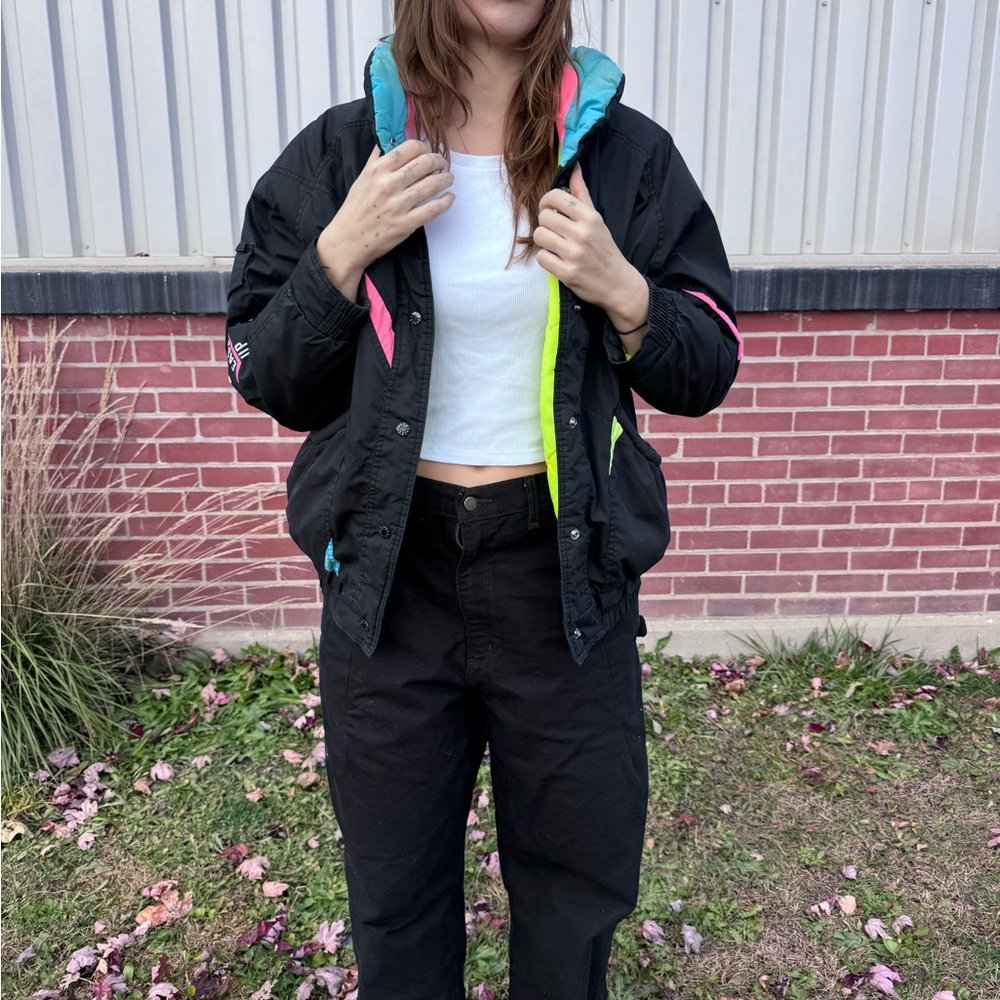 Vintage RARE Izzi Ski Jacket with Neon Accents